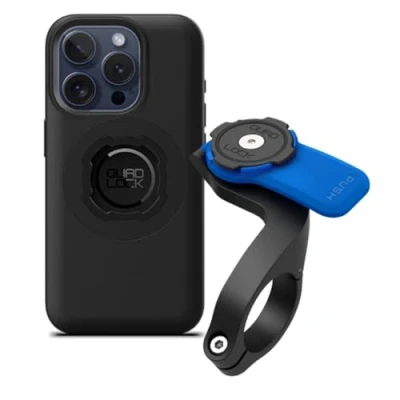 Image of Quad Lock Out Front Bike Phone Holder Kit with MAG Case for iPhone 15 Pro