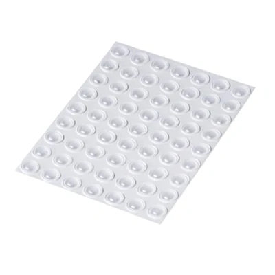 Image of Happy Bananas Clear Self Adhesive Domed Bumper Dots Stops Rubber Feet for Glass, Cabinets, Crafts, Coasters 8mm x 2.2mm (63)