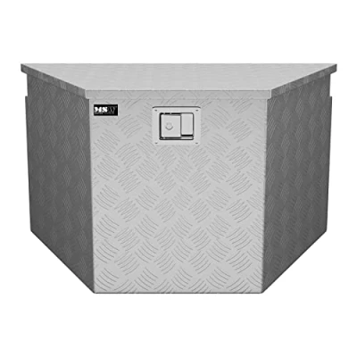Image of MSW Professional Aluminium Tool Box Locking Truck Storage Transport Equipment Waterproof Riveted Hinges 2 Side Handles 150L ATB 830 (82 x 44.5 46 cm, 1.3mm Thick, Keys)