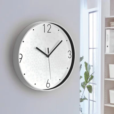 Image of Leitz WOW Quartz Wall Clock, Perfect for Office, Kitchen, Living room and Bathroom, 29 cm White