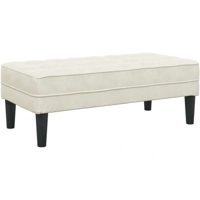 Image of vidaXL Bench Cream 113 cm Velvet