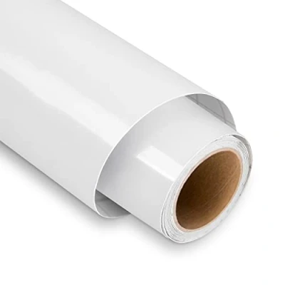 Image of White Permanent Vinyl for Cricut 12&quot; x 5FT Roll, Outdoor Self Adhesive Roll Decor Sticker, Party Decoration