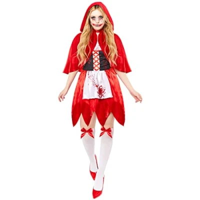 Image of amscan 9917935 Women&#039;s Halloween Little Dead Riding Hood Costume Size: 14 16