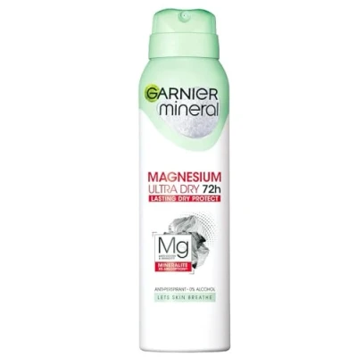 Image of Garnier Men Deodorant Spray Magnesium Ultra Dry 72h, Lasting Protect, Let&#039;s Skin Breathe, 150 Ml. (PACK OF 6)