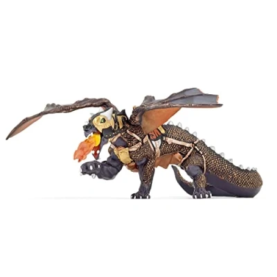 Image of Papo MEDIEVAL FANTASY 38958 Dragon of Darkness Figurine, Multicolour, Large