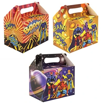 Image of The Home Fusion Company Super Hero Party Food Lunch Boxes Perfect For Favours and Bags