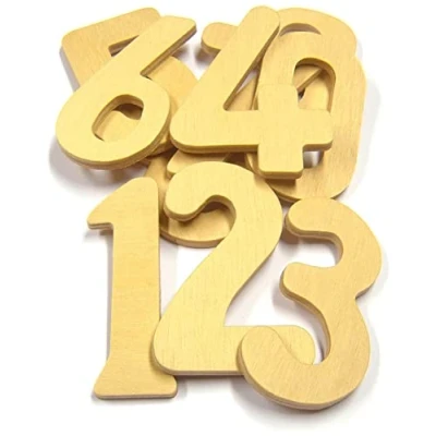 Image of Major Brushes Wooden Template Stencil Numbers Set of 10