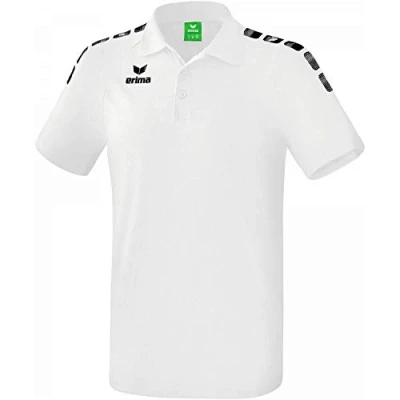 Image of Erima Men Essential 5 C Polo Shirt White/Black, Medium