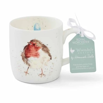 Image of Portmeirion Home &amp; Gifts Garden Friend (Robin) Bone China Single Mug, 1 Count (Pack of 1)