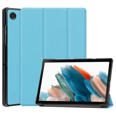 Image of DJ&amp;RPPQ Case for Samsung Galaxy Tab A8 10.5 Inch 2022 Model (SM X200/X205/X207), Ultra Thin Lightweight Hard Back Shell Tri Fold Stand Cover with Auto Wake/Sleep,sky blue