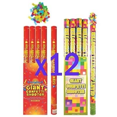 Image of 80cm Giant Confetti Shooter Party Wedding Poppers Compressed Air Cannon x12