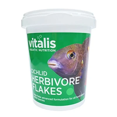 Image of Vitalis Cichlid Herbivore Flakes Tropical Fish Food 40g