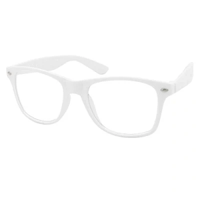 Image of Fashion Lovely Unisex Clear Lens Nerd Geek Glasses (White)