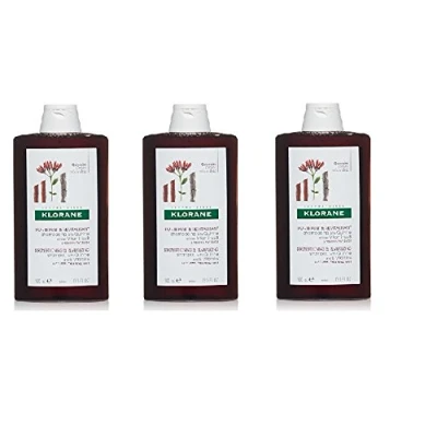 Image of 3 KLORANE SHAMPOO WITH CHININE AND VITAMIN B FORTIFYING 400ML FOR THE CARE OF FRAGILE DEVITALIZED HAIR
