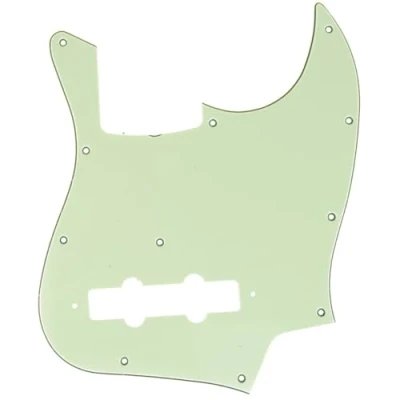 Image of Musiclily Pro 11 Hole J Bass Pickguard for JPN Fender Japan 4 String Jazz Bass, 3Ply Mint Green