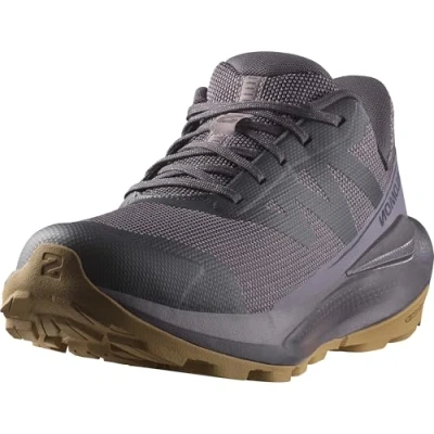 Image of Salomon Women&#039;s Elixir Tour Waterproof Walking Shoe, Nine Iron/Shark/Kelp, 4.5 UK
