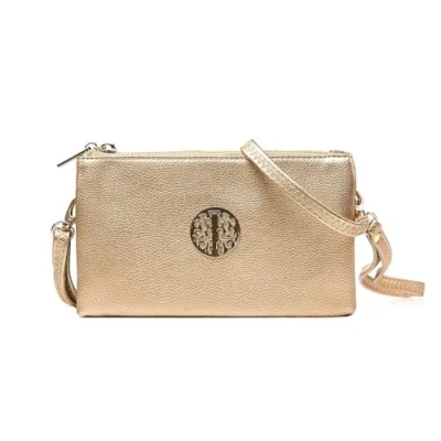 Image of Women&#039;s Long &amp; Son Small Clutch, Wristlet, Shoulder, Cross Body Bags 3141 (Gold)