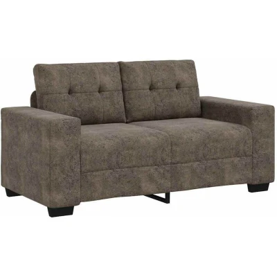 Image of vidaXL Loveseat Sofa Dark Grey 120 cm Faux Leather