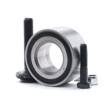 Image of 8A0498625 Wheel Bearing kit FEBI BILSTEIN 17534 Front Axle Left, Right with nuts, motor shaft screw nut 75mm Angular Ball