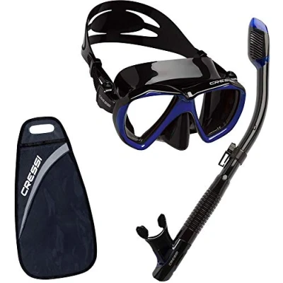 Image of Cressi Ranger &amp; Tao Dry Snorkeling Combo Set