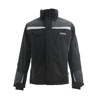 Image of Dewalt Men&#039;s Waterproof, Insulated, Breathable Winter Work Jacket, Black/Grey, X Large
