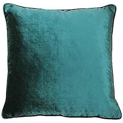 Image of Riva Paoletti Luxe Velvet Polyester Filled Cushion Jadite Green Soft Feel Fabric Reversible Hidden Zip Closure Machine Washable 100% Case 55 x 55cm (22&quot; 22&quot; inches)