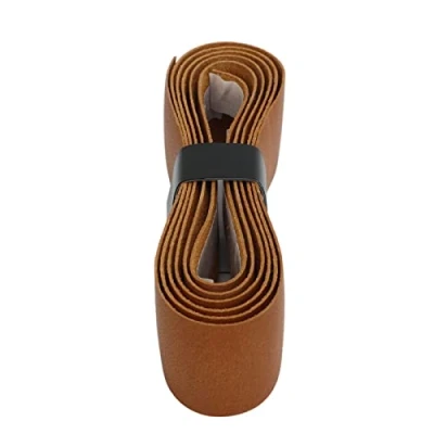 Image of Tennis Racket Overgrip Gym Sweat Absorption Leather Grip (Brown)