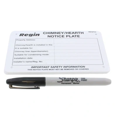 Image of REGIN REGP33 CHIMNEY/HEARTH NOTICE PLATE (10)