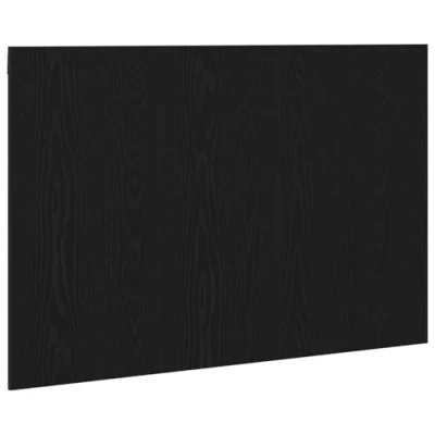 Image of vidaXL Minimalist Black Oak Headboard Contemporary Solid Wood Design Wall Mounted Durable and Easy to Maintain Bedroom Decor Essential Furniture