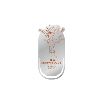 Image of Half Moon Bay How Marvelous Fantastic Mr Fox Roald Dahl Bronze Tone 2.8 x 2.1 Inch Zinc Alloy/Enamel Bookmark Paper Clip