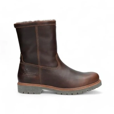 Image of Panama Jack Men&#039;s Fedro Igloo C10 Brown Leather Biker Boots