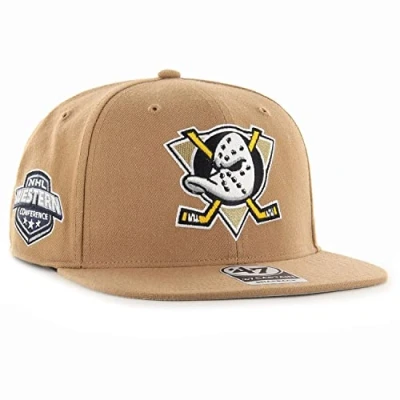 Image of 47 Brand Snapback Cap SURE SHOT Anaheim Ducks camel beige