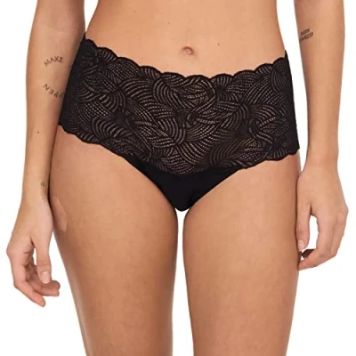 Image of Chantelle Women&#039;s Softstretch High Waist Brief W/Lace, Black, One Size