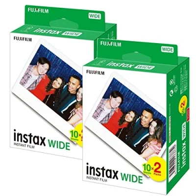 Image of Fujifilm Instax Wide Picture Format Instant Photo Film White, 40 Shot Pack
