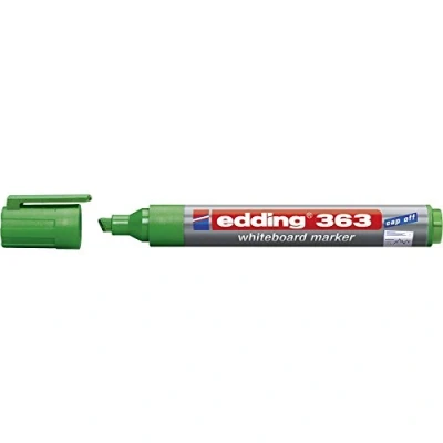 Image of edding 363 whiteboard marker green 1 pen chisel tip 5 mm dry wipe for whiteboards, flipcharts, pinboards, magnetic and memo boards sketchnotes refillable