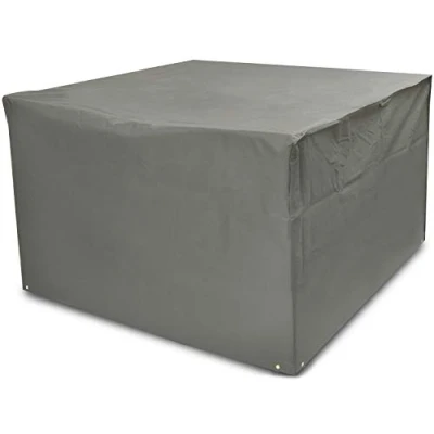 Image of Woodside Heavy Duty Waterproof Garden Rattan Cube Set Furniture Cover L: 135cm x W: H: 74cm GREY
