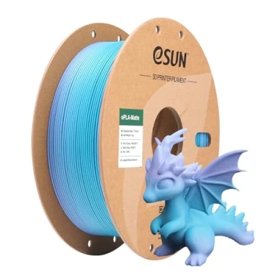 Image of eSUN Matte Rainbow PLA Filament 1.75mm, Multicolored 3D Printer PLA, 1KG Spool (2.2 LBS) Gradient Changing for Printers,Ocean