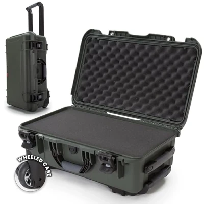 Image of Nanuk 935 Waterproof Carry On Hard Case with Wheels and Cubed Foam Olive