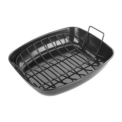 Image of Tala Performance Extra Large Roaster with Rack, Professional Gauge Carbon Steel Eclipse Premium Non Stick Coating 34.5 cm x 30 6.5