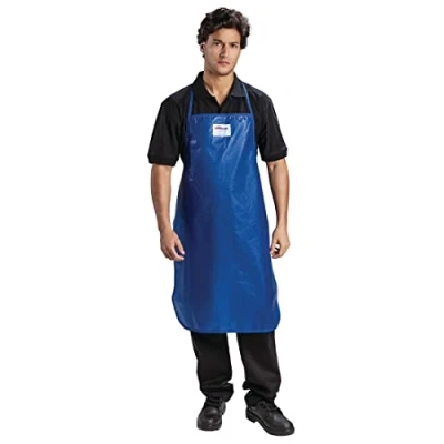Image of Burnguard Nylon QuicKlean Bib Apron Blue