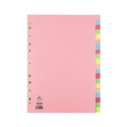 Image of A4 Manilla Divider 20 Part Pink with Assorted Tabs WX01517