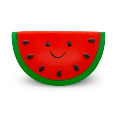Image of Petface Foodie Faces Latex Watermelon Dog Toy with Built In Squeaker, Small (Pack of 1)