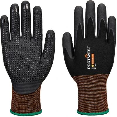 Image of Portwest GP Grip 15 Nitrile Micro Foam Dotted Black Large