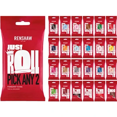Image of Renshaw Ready to Roll Fondant Icing &amp; Flower and Modelling Paste 250g Pick Any 2 Colours