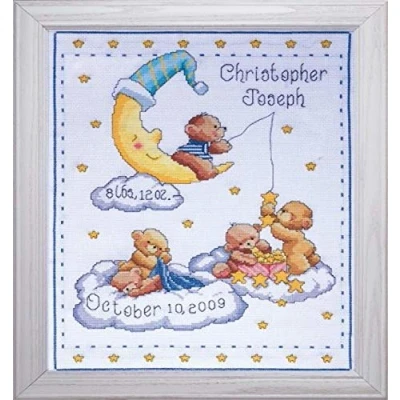 Image of Tobin Heavenly Bears Sampler, Multi Color,8&quot; x 10&quot;