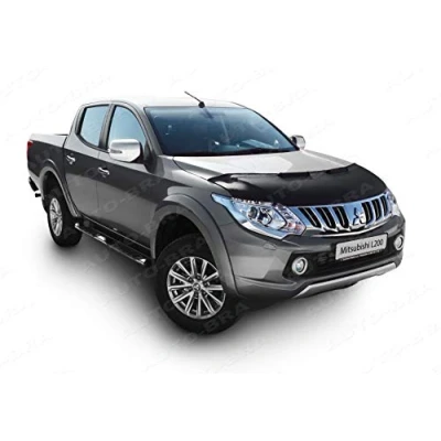 Image of AB 00824 BONNET BRA compatible with Mitsubishi L200 Triton, Fullback, RAM 1200 since 2015 CAR COVER PROTECTOR TUNING