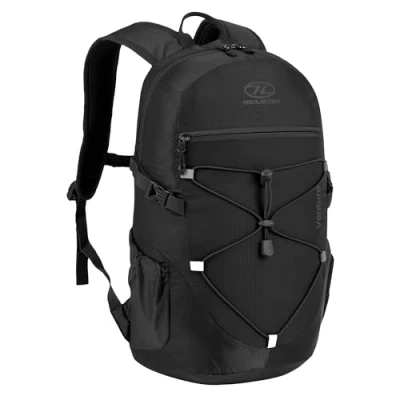 Image of Highlander 20L Daysack Hiking Backpack for Men and Women The Venture Daypack (Black)