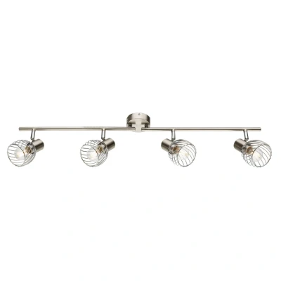Image of Texas Ceiling Spotlight Bar Nickel Matt 4x E14