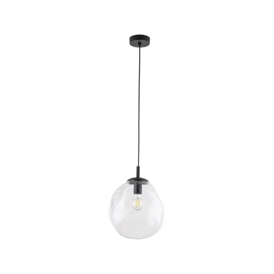 Image of TK Lighting Sol Mini pendant light, glass, Ø 25 cm, black/clear