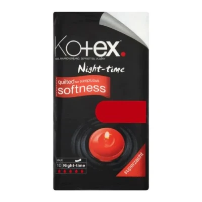 Image of Kotex Maxi Night Time Sanitary Towels, 10 towels
